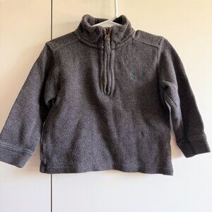 Polo by Ralph Lauren Toddler Boys 2T Zip Grey Pullover Collared Sweater